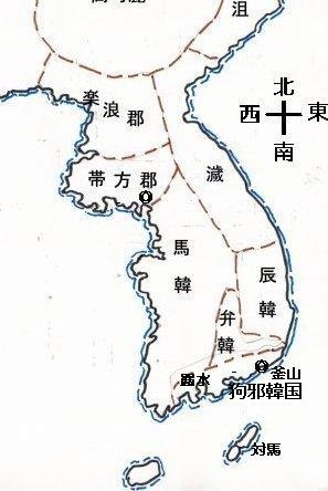 古代朝鮮半島の地図